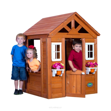 Drewniany domek ogrodowy dla dzieci 