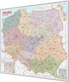 Polska kodowa mapa magnetyczna 144x134cm