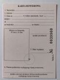 Karta rowerowa dla uczniów A7 2 strony (Dz.U. nr 150/2001)