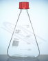 Kolba stożkowa szklana z nakrętką czerwoną 1000 ml GL32
