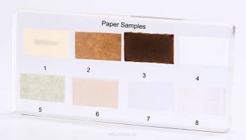 Próbki papieru - 8 okazów w akrylu