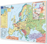 Unia Europejska - strefa Schengen 160x120cm. Mapa do wpinania korkowa.