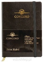 Eksluzywny zeszyt z miekką okładką Concord Linia czarny 7538-NOI