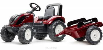 Traktorek Czerwony Valtra S4 na Pedały z Przyczepką od 3 Lat widok produktu