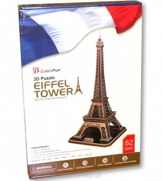 Puzzle 3D Wieża Eiffel Duży Zestaw Cubicfun