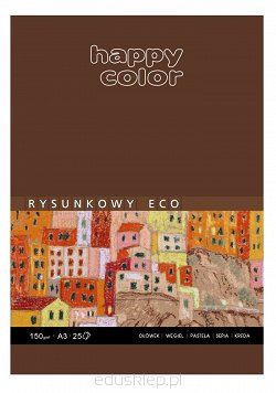 Blok rysunkowy ECO A3, 25 ark, 150g Happy Color