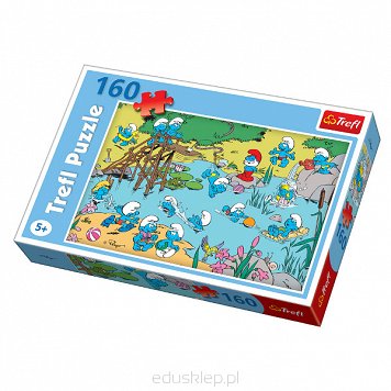 Puzzle 160 Elementów Smerfy Wodna Zabawa Trefl