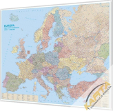 Europa kodowa 163x136 cm. Mapa do wpinania korkowa.