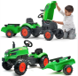 Traktorek X Tractor zielony z przyczepką klakson od 2 lat