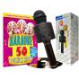 Solidny mikrofon bezprzewodowy + DVD karaoke 50 polskich hitów