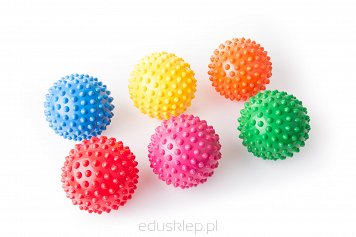 Aktywna zabawa z piłkami Easy Grip wzmacnia chwyt, pobudza zmysł dotyku, uczy dzieci rozpoznawania i rozróżniania kolorów.