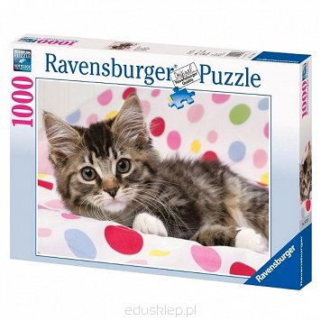 Puzzle 1000 Elementów Kotek w Kropkach Ravensburger