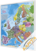 Europa kodowa 100x140cm. Mapa do wpinania korkowa.