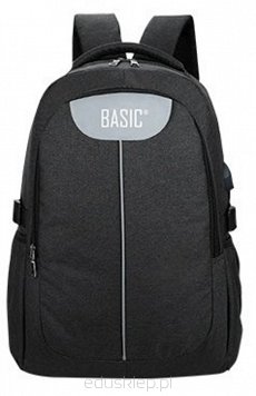 Plecak młodzieżowy z USB - Basic czarny