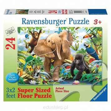 Puzzle 24 Elementów Podł. Przyjaciele z Dżungli Ravensburger
