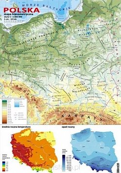 Polska mapa hipsometryczna