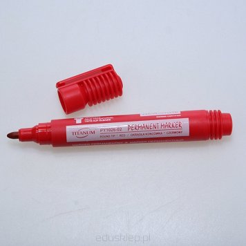 Marker pemanentny Titanum czerwony (PY1026-02)