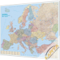 Europa kodowa 180x150cm. Mapa do wpinania korkowa.