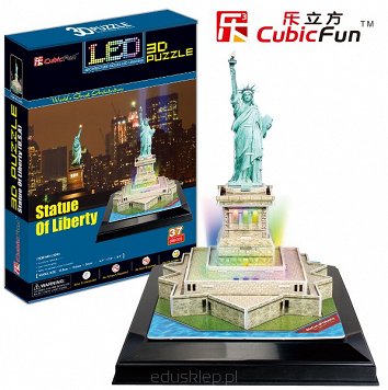 Puzzle 3D Statua Wolności (Światło) Cubicfun