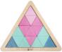 Układanka trójkąty mozaika klocki wzór różowy