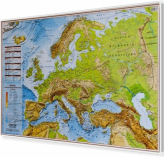 Europa fizyczna 100x70cm. Mapa do wpinania korkowa.