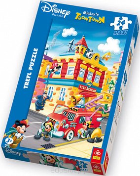 Puzzle 24 Elementów Maxi Straż Pożarna, Disney Trefl