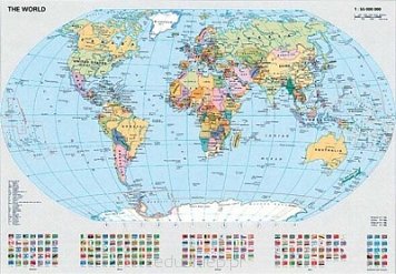 Puzzle 1000 Elementów Polityczna Mapa Świata Ravensburger