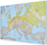 Europa fizyczno-drogowa 180x120cm. Mapa do wpinania korkowa.