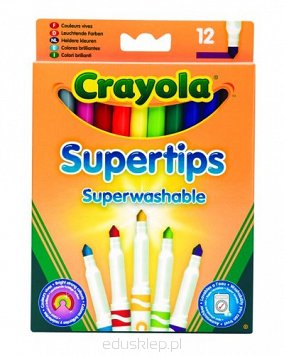 Flamastry Supertips Pastel 12 sztuk Crayola