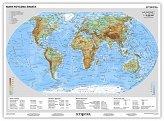 Świat fizyczny i polityczny mapa dwustronna