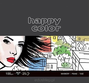Blok do markerów, Art. 100g, 20x20cm, 25ark, Happy Color