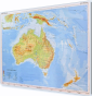 Australia fizyczna 166x118cm. Mapa do wpinania korkowa