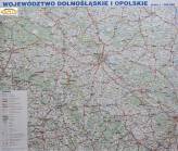 Dolnośląskie i Opolskie drogowa 140x118cm. Mapa magnetyczna.