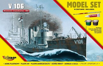 Zestaw modelarski - Okręt torpedowy V106 Torpedoboat (WW1)
