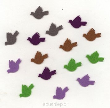 Miniaturki filcowe - ptak