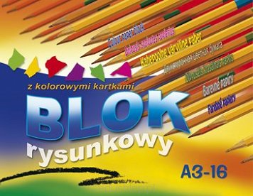 Blok rysunkowy kolor A3 16K