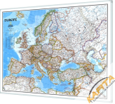 Europa polityczna 122x94cm. Mapa do wpinania korkowa.