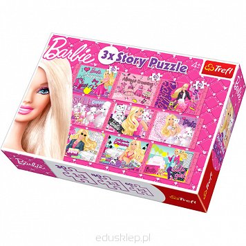 Puzzle 3X Story Barbie Trefl