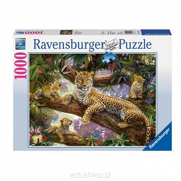 Puzzle 1000 Elementów Dumna Matka Leoparda Ravensburger