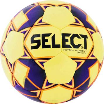 Treningowa piłka halowa Futsal Academy Special marki Select to doskonały wybór na salę. Zastosowanie wysokiej klasy poliuretanu sprawia, że jest niemal nie do zdarcia