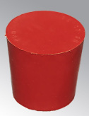 Korek gumowy czerwony fi 12.5 x 08 H 17 