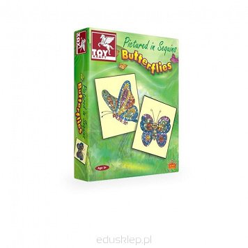 Zdobienie cekinami, motyle - Pictured In Sequins - Butterflies. Toy Kraft
