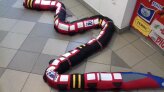 Odblaskowy Wąż spacerowy Pociąg 5 metrów 18 uchwytów