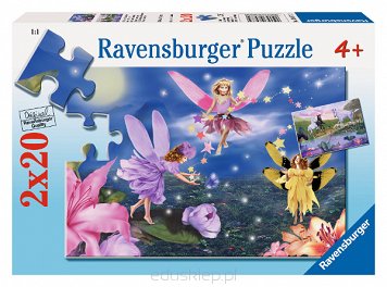 Puzzle 2X20 Elementów Wróżki i Jednorożce Ravensburger
