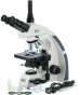 Trójokularowy mikroskop laboratoryjny z systemem optycznym z korekcją nieskończoności i filtrami w zestawie