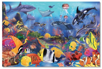 Puzzle podłogowe podwodny świat - 48 elementów 