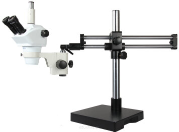 Obiektyw 0,5x do mikroskopów stereoskopowych serii Delta Optical SZ-630. Służy do zwiększania odległości roboczej do 220 mm oraz zwiększenia średnicy pola widzenia. Z okularami 10x i obiektywem 0,5x uzyskiwane powiększenia mieszczą się w zakresie 4x-25x. Obiektyw montowany jest poprzez gwint na spodniej części głowicy stereoskopowej.

Głowica trinokularowa do mikroskopu Delta Optical SZ-630T

Trinokularowa głowica stereoskopowa o zakresie powiększeń 8-50x. Sprzedawana tylko w komplecie ze statywami.