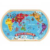Puzzle drewniane Mapa Świata