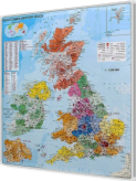 Wyspy Brytyjskie/Wielka Brytania kodowa 105x120cm. Mapa magnetyczna.