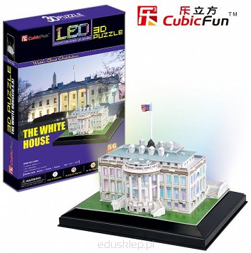 Puzzle 3D Biały Dom (Światło) Cubicfun